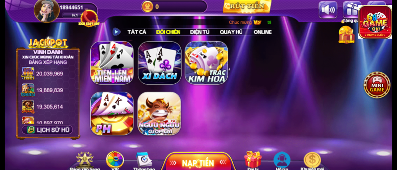 Game bài hội tụ các siêu phẩm truyền thống